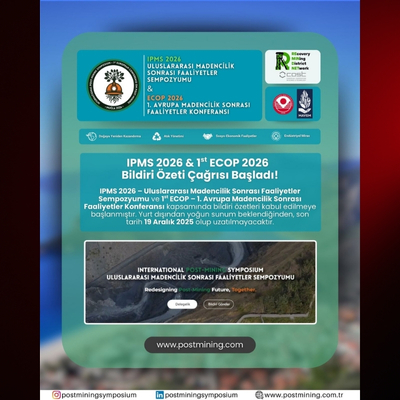  1st ECOP & IPMS 2026 – Uluslararası Madencilik Sonrası Faaliyetler Sempozyumu ve 1. Avrupa Madencilik Sonrası Faaliyetler Konferansı’nda Akademik İş Birliği 